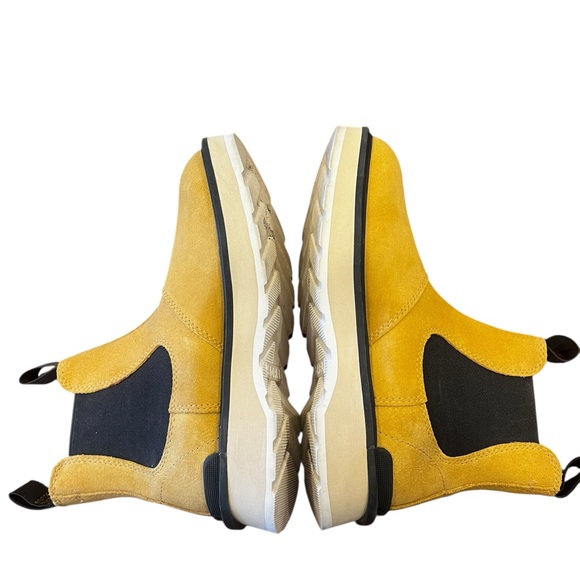 SOREL Geo Yellow Suede Hi-Line Chelsea Boots - Picture 5 of 8